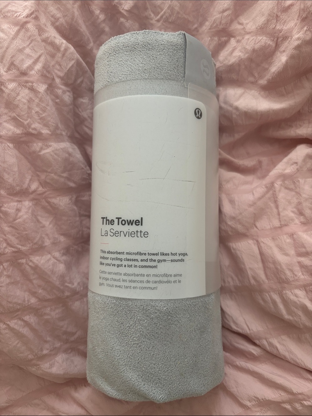 lululemon athletica Light Gray Microfibre Yoga Towel